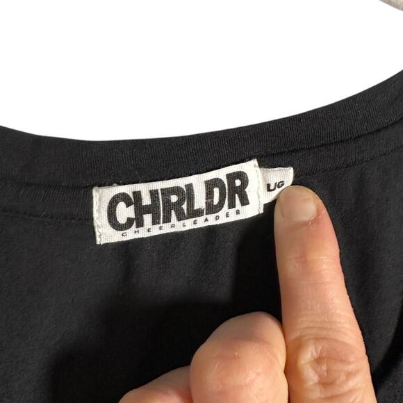 CHRLDR Black & Green Cheetah Print Tank Top Women's Large - Picture 3 of 4